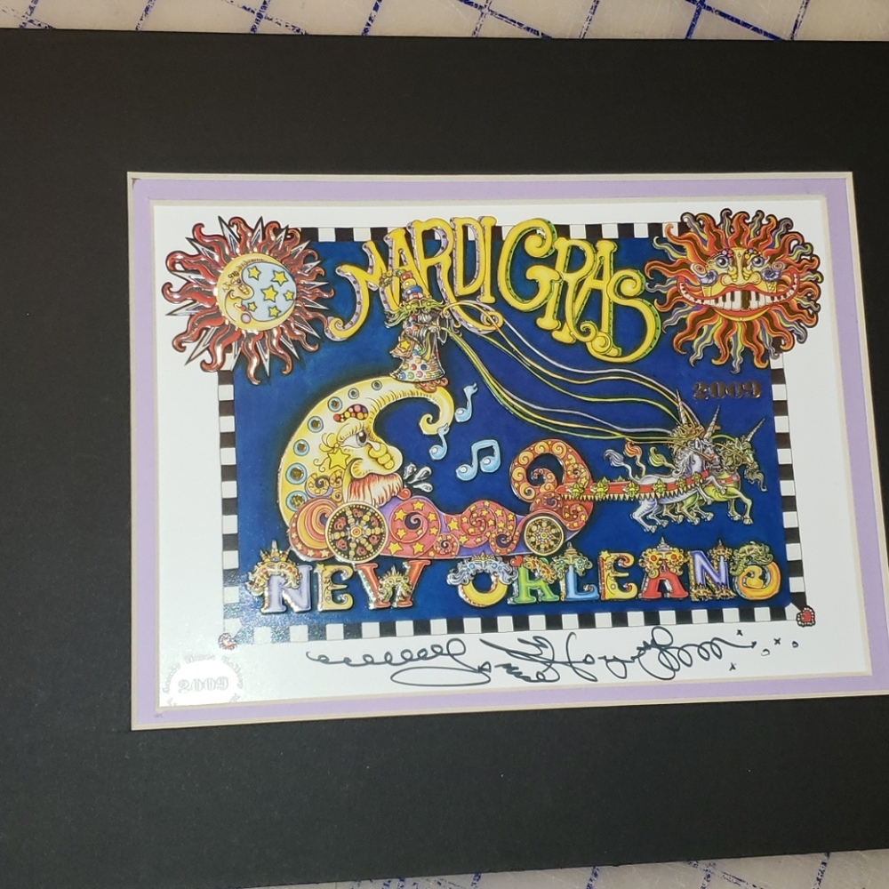 Collector's item New Orleans MARDI GRAS signed art